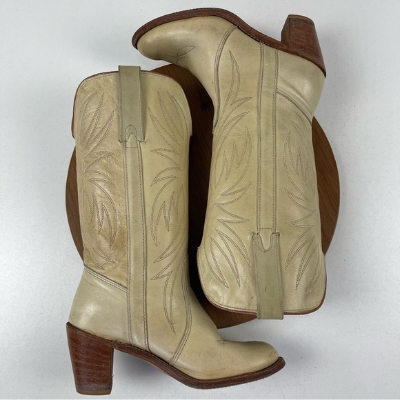 VTG Miss Capezio USA Leather Western Cowgirl Boots - Picture 5 of 10